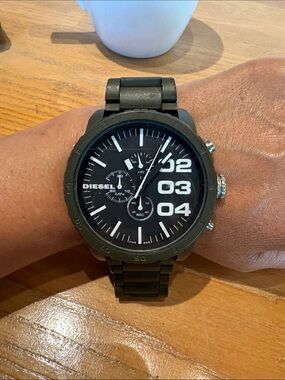 Diesel Black Watch with White Accents